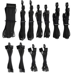 Corsair Premium Individually Sleeved DC Cable Pro Kit, Type 4 (Generation 4), BLACK