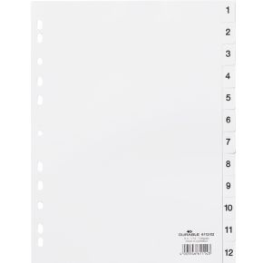 Durable 6112 Numeric Tab Index Polypropyleen Pp Wit durable kopen in de aanbieding Durable 6112 Numeric Tab Index Polypropyleen Pp Wit durable kopen in de aanbieding
