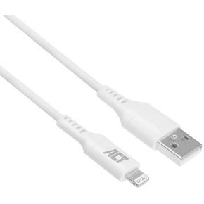 ACT USB 2.0 laad- en datakabel A male - Lightning male 2 meter, MFI gecertificeerd