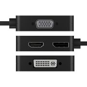 ICY-BOX-IB-DK1104-C-video-kabel-adapter-0-15-m-USB-Type-C-DVI-VGA-DisplayPort-HDMI-Zwart