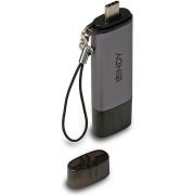 Lindy-43335-geheugenkaartlezer-USB-3-2-Gen-1-3-1-Gen-1-Type-A-Type-C-Zwart-Grijs