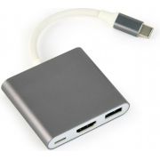 Gembird A-CM-HDMIF-02-SG USB grafische adapter 3840 x 2160 Pixels Grijs