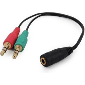 Gembird CCA-418 audio kabel 0,2 m 3.5mm 2 x 3.5mm Zwart, Groen, Rood