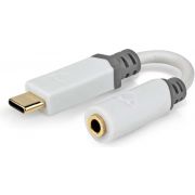 Nedis USB-Adapter | USB 2.0 | USB-C© Male | 3,5 mm Female | 0.1 m | Rond | Verguld | PVC | Wit | Doos