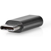 Nedis USB-Adapter | USB 2.0 | USB-C&copy; Male | USB Micro-B Female | 480 Gbps | Verguld | Antraciet | Doos