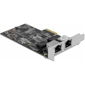 Delock 89530 PCI Express x2-kaart naar 2 x RJ45 2,5 Gigabit LAN RTL8125