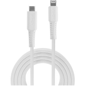 Lindy 31316 Lightning-kabel 1 m Wit