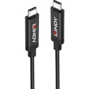 Lindy 43348 10Gbps 60W Alt-DP 3.00m Zwart USB-C Kabel