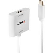 Lindy 43339 video kabel adapter 0,1 m USB Type-C HDMI Wit