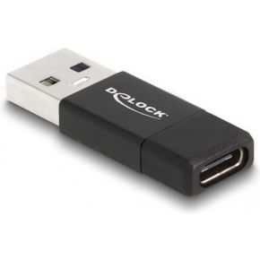 Delock 60001 USB 3.2 Gen 2 Adapter USB Type-A male naar USB Type-C actief female zwart