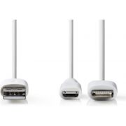 Nedis-2-in-1-Sync-and-Charge-Kabel-USB-A-Male-Micro-B-Male-Apple-Lightning-8-Pins-Male-1-0-m-Wit