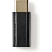 Nedis-Adapter-USB-2-0-Type-C-male-Micro-B-female-Zwart