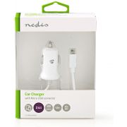 Nedis-Auto-oplader-2-4-A-Vaste-kabel-micro-USB-Wit