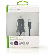 Nedis-Auto-oplader-2-4-A-Vaste-kabel-micro-USB-Zwart