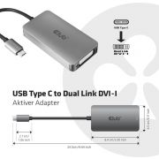 CLUB3D-cac-1510-USB-C-DVI-D-Dual-link-Grijs