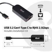 CLUB3D-CAC-1520-kabeladapter-verloopstukje-USB-C-Ethernet-Zwart