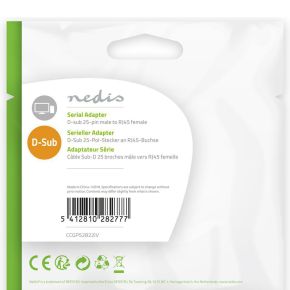 Nedis D Sub Adapter D 25 Pins Male Rj45 8P8C Female Ivoor nedis kopen in de aanbieding Nedis D Sub Adapter D 25 Pins Male Rj45 8P8C Female Ivoor nedis kopen in de aanbieding