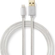 Nedis Data- en Oplaadkabel | Apple Lightning 8-pins male - USB A male | 2,0 m | Aluminium