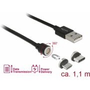 DeLOCK-85723-USB-kabel-1-1-m-USB-A-USB-C-Micro-USB-B-Mannelijk-Zwart