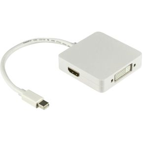 Deltaco Dp Multi1 Video Kabel Adapter 02 M Mini Displayport Dvi Hdmi Wit deltaco kopen in de aanbieding
