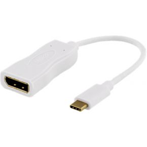 Deltaco USBC-DP1 video kabel adapter 0,1 m DisplayPort Wit