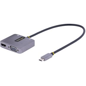StarTech.com USB C HDMI VGA Adapter, USB C Multiport Video Adapter met HDMI, VGA en 3.5mm Audio, HDM