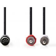 Nedis-DIN-Audiokabel-DIN-5-Pins-Male-2x-RCA-Male-1-0-m-Zwart