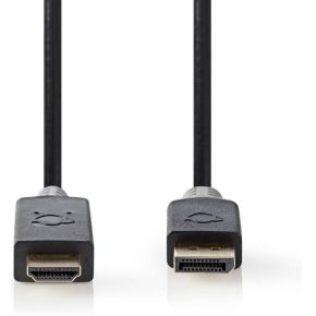 Nedis DisplayPort - HDMI-kabel | DisplayPort male - HDMI-connector | 2,0 m | Antraciet [CCBW37100AT20]