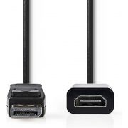 Nedis DisplayPort - HDMI-Kabel | DisplayPort Male - HDMI Female | 0,2 m | Zwart