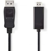 Nedis-DisplayPort-HDMI-Kabel-DisplayPort-Male-HDMI-Connector-2-0-m-Zwart-CCGB37100BK20-