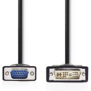 Nedis DVI-Kabel | DVI-A 12+5-pins male - VGA male | 2,0 m | Zwart