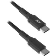 ACT AC3096 480Mbps 60W 1.00m Zwart USB-C Kabel