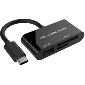 Gembird UHB-CR3-02 geheugenkaartlezer Zwart USB 3.1 Type-C