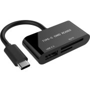 Gembird UHB-CR3-02 geheugenkaartlezer Zwart USB 3.1 Type-C