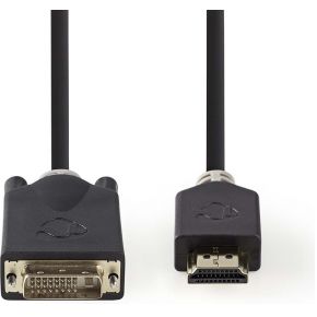 Nedis Hdmi Dvi Kabel Connector D 241 Pins Male 20 M Antraciet Ccbw34800At20 nedis kopen in de aanbieding