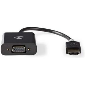 Nedis HDMI - VGA-kabel | HDMI-connector - VGA female + 3,5 mm uitgang | 0,2 m | Antraciet