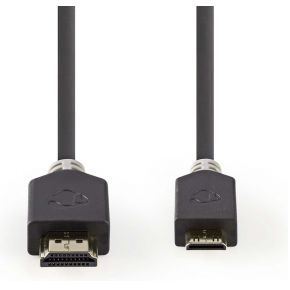Nedis High Speed HDMI-kabel met Ethernet | HDMI-connector - HDMI-mini-connector | 2,0 m | Antraci