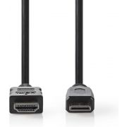 Nedis High Speed HDMI-Kabel met Ethernet | HDMI-Connector - HDMI-miniconnector | 2,0 m | Zwart