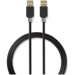 Nedis Kabel USB 2.0 | A male - A male | 2,0 m | Antraciet [CCBW60000AT20]