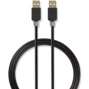 Nedis-Kabel-USB-2-0-A-male-A-male-2-0-m-Antraciet-CCBW60000AT20-