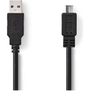 Kabel USB 2.0 | A male - Micro B male | 3,0 m | Zwart