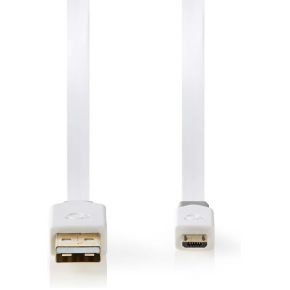 Nedis Kabel USB 2.0 | A male - Micro-B male | 1,0 m | Wit
