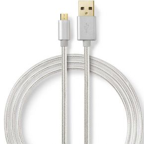 Nedis Kabel USB 2.0 | A male - Micro-B male | 2,0 m | Aluminium