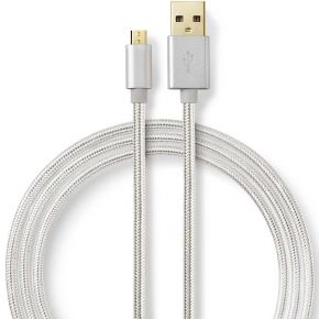 Nedis Kabel USB 2.0 | A male - Micro-B male | 3,0 m | Aluminium