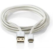 Nedis-Kabel-USB-2-0-A-male-Micro-B-male-3-0-m-Aluminium