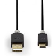 Nedis Kabel USB 2.0 | Type-C male - A male | 1,0 m | Antraciet [CCBW60600AT10]