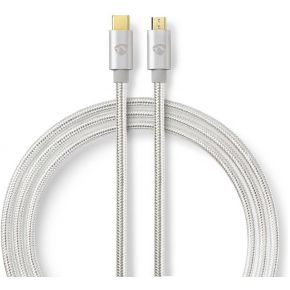 Nedis Kabel USB 2.0 | Type-C male - Micro-B male | 2,0 m | Aluminium
