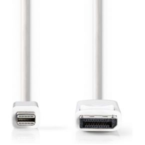 Nedis Mini-DisplayPort - DisplayPort-kabel | Mini-DisplayPort male - DisplayPort male | 2,0 m | Wit