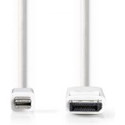 Nedis-Mini-DisplayPort-DisplayPort-kabel-Mini-DisplayPort-male-DisplayPort-male-2-0-m-Wit