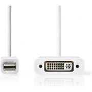 Nedis-Mini-DisplayPort-DVI-kabel-Mini-DisplayPort-male-DVI-D-24-1-pins-female-0-2-m-Wit